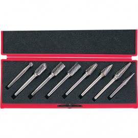 ชุดดอกเจียร์คาร์ไบด์  8-PCE DOUBLE CUT BURR SET CUT 6 6mm SHANK