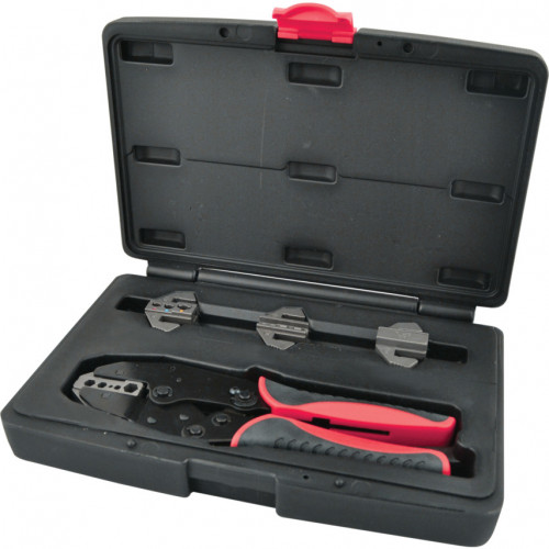 คีมย้ำหางปลา 5PC RATCHET CRIMPING TOOL C/W INTERCHANGEABLE JAWS 5PC